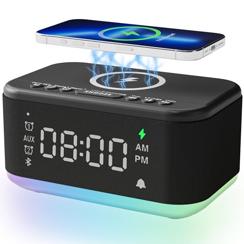 Bluetooth Alarm Clock Speaker with Wireless Charging product image