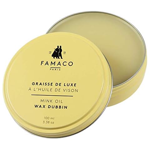 Famaco Neutral Mink Oil Wax Dubbin 100ml For Smooth & Sturdy Leather Cover