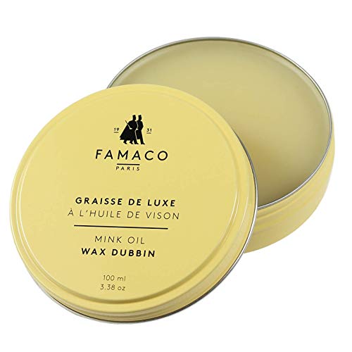 Famaco Graisse de Luxe, graisse pour cuir à base d'huile de vison, 100 ml, Neutre