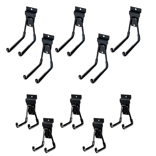 Trademark Innovations Slat Board Hooks, Slat Board Accessories, 10-Pack Double Wall Hooks, Slatwall Hooks and Hangers