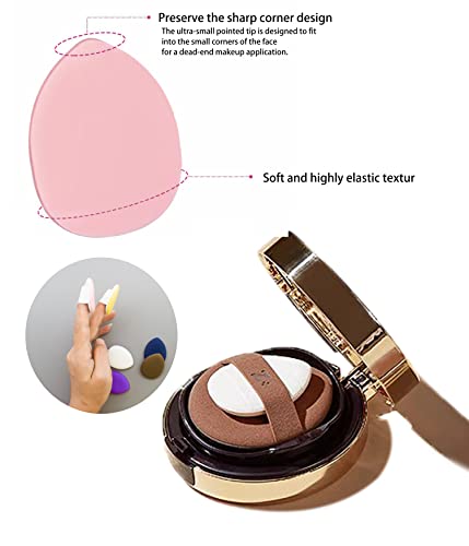 Powder Puff, Finger Powder Puff, Triangle Powder Puff, Velvet Powder Puff, Makeup Sponge, Makeup Pad, For Face Makeup, Loose Powder Foundation, Concealer, Wet And Dry (15Pcs, Color) #TOP3