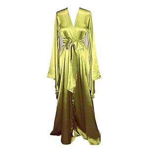 FAIOKAVER Women’s Satin Robe Silky Kimono Bathrobes for Bride Bridesmaids Soft Party Robe Comfy Sleepwear
