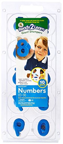 Sellos gigantes de números READY 2 LEARN para niños con espuma fácil de sostener 4