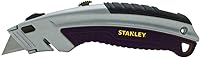 Stanley 10788 Curved Quick-Change Utility Knife: Retractable High-Carbon Steel Blades, 3-Pack Included for Contractors