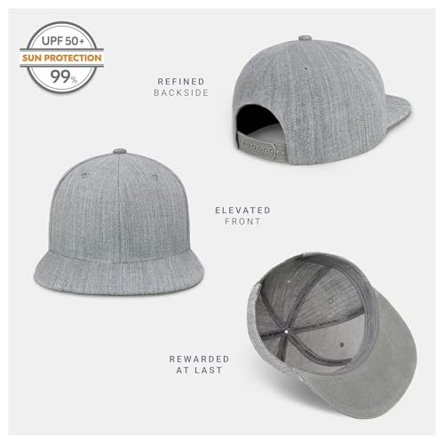 Image of CHOK.LIDS Classic Snapback Flat Bill Hat Blank Adjustable Baseball Cap