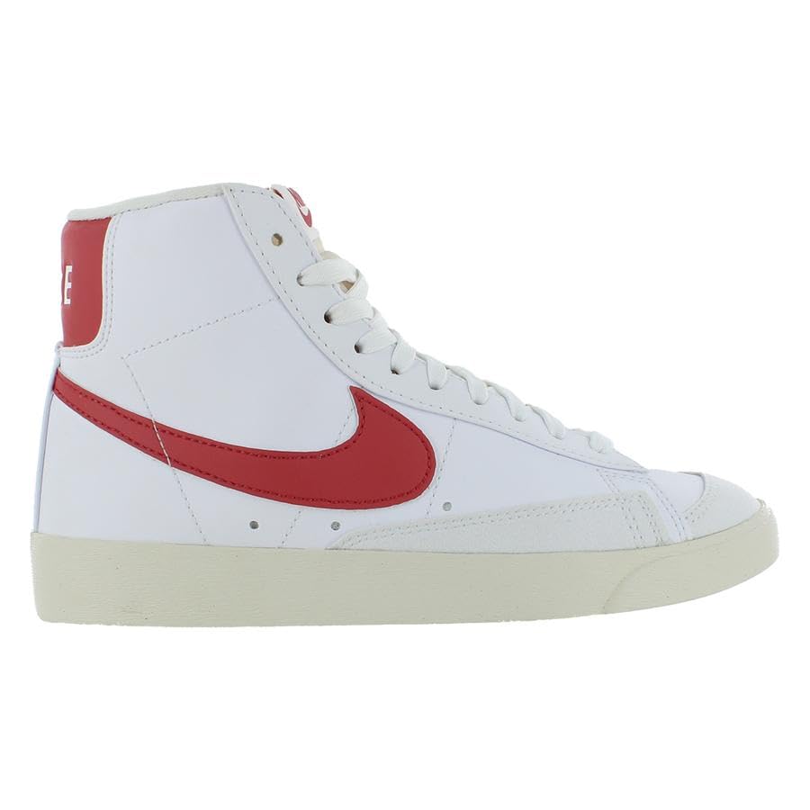 Image of Nike Blazer Mid 77 Next Nature Womens Shoes Size 6, Color:Cloud White /Adobe /Red Stardust /Sail-White
