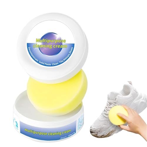 QOCUILC Crema detergente per scarpe 2025 – multifunzione bianca la pulizia e la rimozione delle macchie,schuhreiniger, Sneaker Cleaner per pelle, pelle scamosciata, tela e plastica (1)