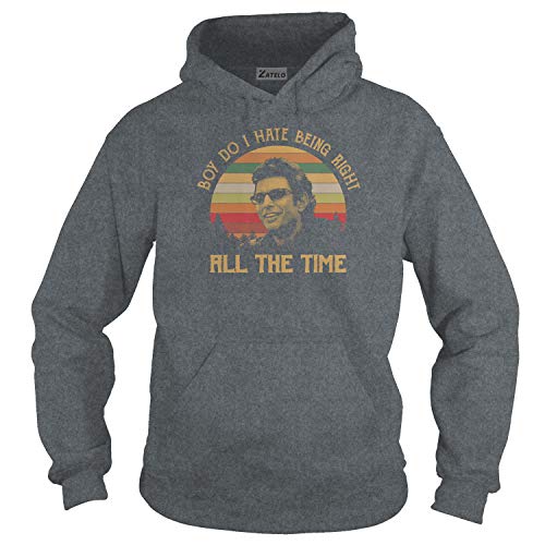 BOY DO I Hate Being Right All The TIME - Vintage Retro T-Shirt Hoodie/Dark Heather/ 2XL