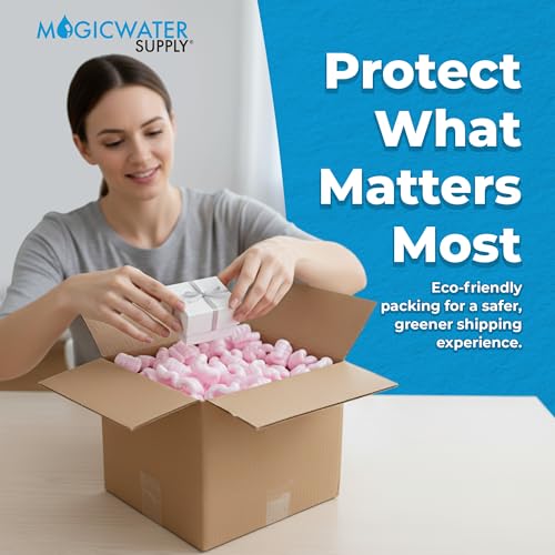 Magicwater Supply - .5 Cu Ft - Pink Packing Peanuts - Anti-Static S Shaped Cushion for Shipping, Void Filling & Storage - Protect Your Goods - Thumbnail 3