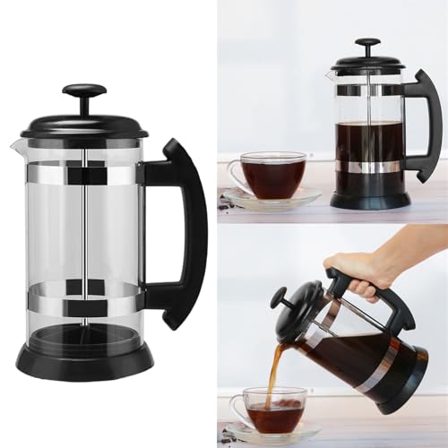 Cafetera de Prensa Francesa Moderna de Acero y Vidrio miniatura 2