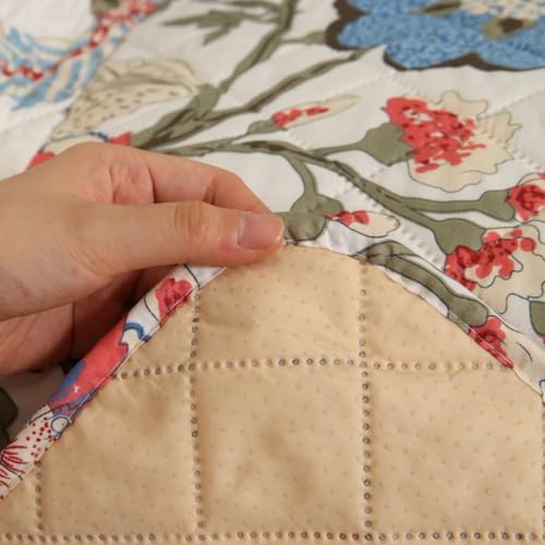 Image of HOMETHREADS Premium Style Anti Slip Sofa Cover Set | Cotton Sofa Slipcover | 1Pc Front Cover with Attached Armrest + 1Pc Back Cover (Rose Beige, 4 Seater | 200x185cm)