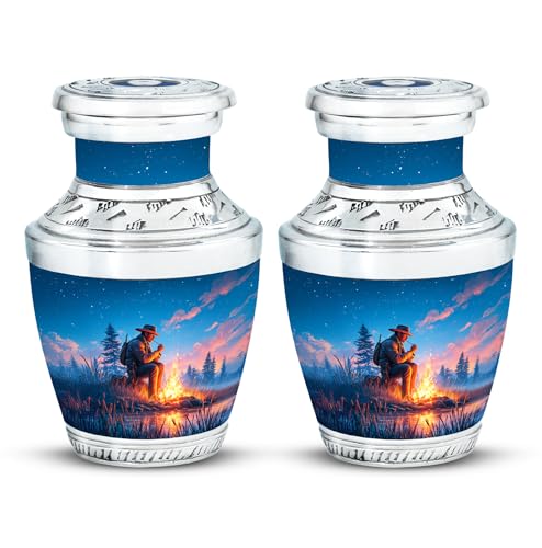 Image of Cowboys Urn Memorial Urn Human Ash 3 Inch 2 Qty | Miniature Keepsake Urns for Adult Small Ashes Keepsake