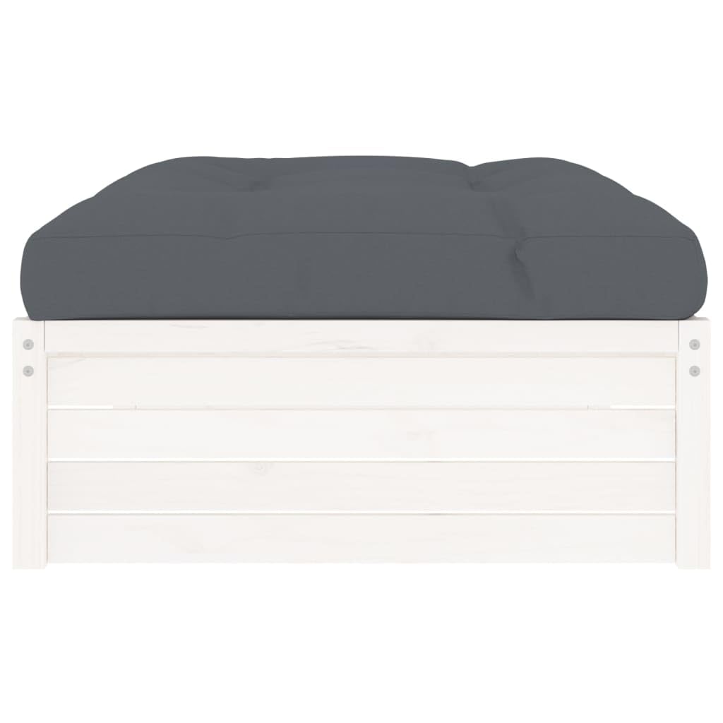 ShGaxin Taboret ogrodowy z litego drewna sosnowego białego 120x80 cm, meble ogrodowe, taras, stołek zewnętrzny, stołek wysoki, meble barowe 825766