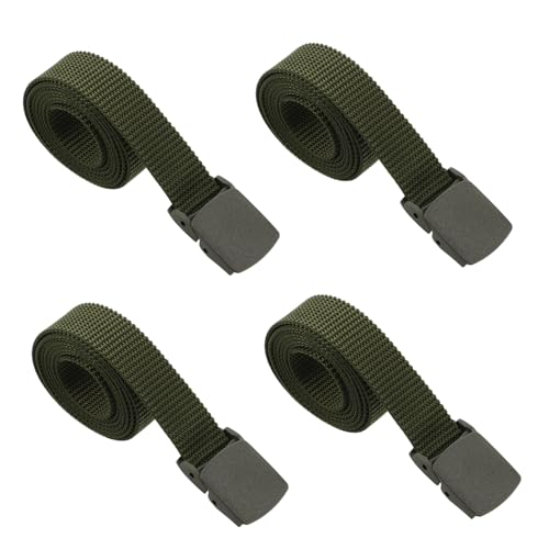 4pcs Adjustable Nylon Web Belt for Men Canvas Belt Quick-release Design for Outdoor Hiking and Training
