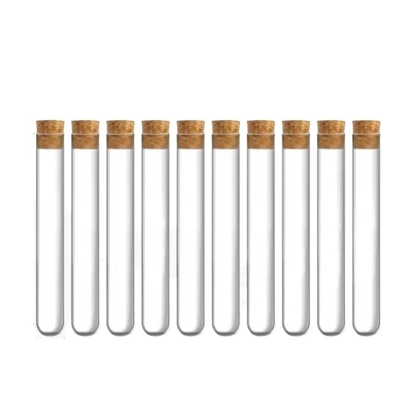 Tubes à essai en plastique de 25 mm pour décoration florale et rangement d'épices