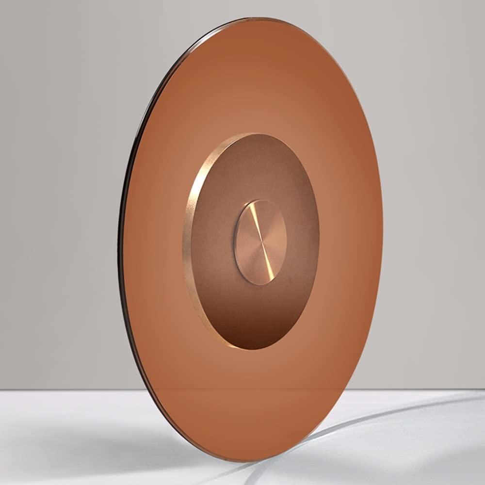 Plateau Tournant Rotatif Lazy Susan en Verre, 360° Rotative Plateau en Verre Trempé, Lazy Susan Rond, Ø80cm, 8mm D'épaisseur, Marron (Size : 90cm(35inch))