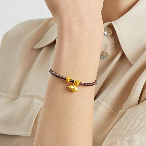 CHOW SANG SANG Cultural Blessings 999 24K Solid Gold Gourd (Wulu) Auspicious Blessing Bracelet for Women 92058B | 8.6 Inches, (22 CM)2