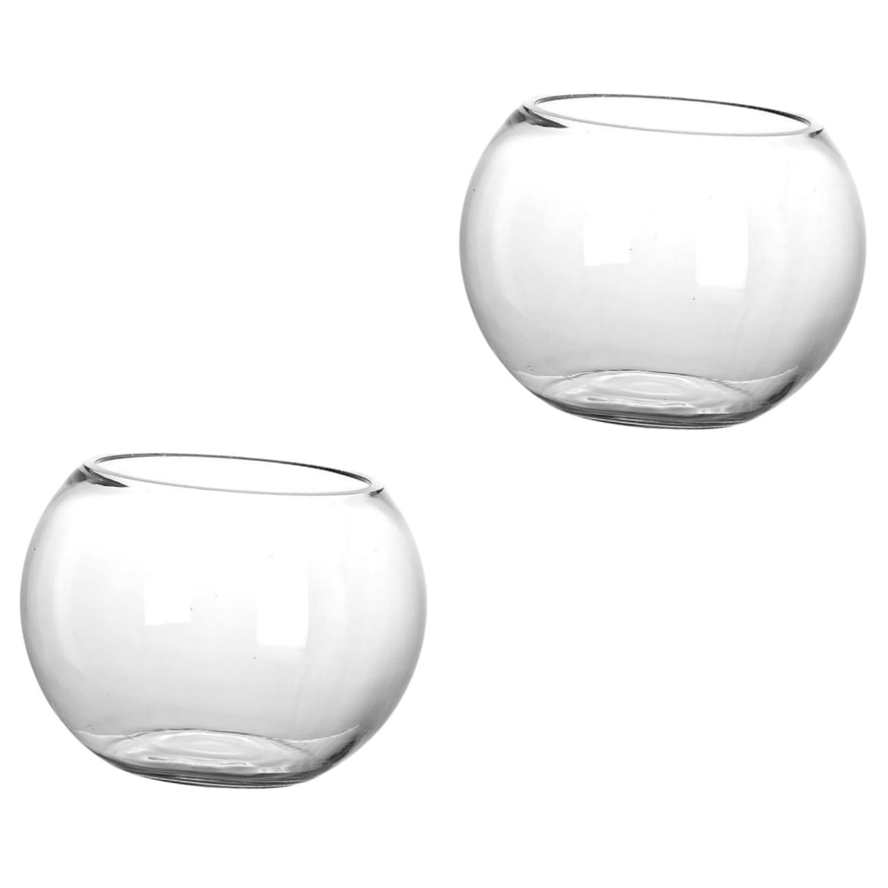 Parliky 2 Piezas pecera de Cristal decoración casa cristalball terrario de Mesa para Plantas jardineras de Plantas de Aire Mesa Redonda Comedor fito pecera Redonda de Cristal pecera Grande