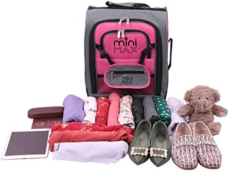 Aerolite MiniMAX 30L EasyJet 45x36x20 Maximum Size Cabin Hand Luggage Under Seat Trolley Backpack Carry On Cabin Hand Luggage Bag with 2 Year Warranty Pink