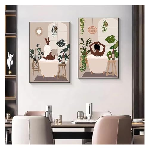 Peinture sur toile minimaliste d'une femme noire pour votre salon - 3