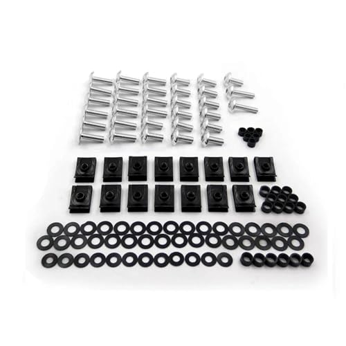 Kit de vis pour carénage YZF R1 2002-2003 couleur argent avec clips de fixation complets