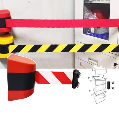 Barreira de cinto de fila de montagem na parede (atração magnética), 2/3/5/10M-vermelha, com acessór