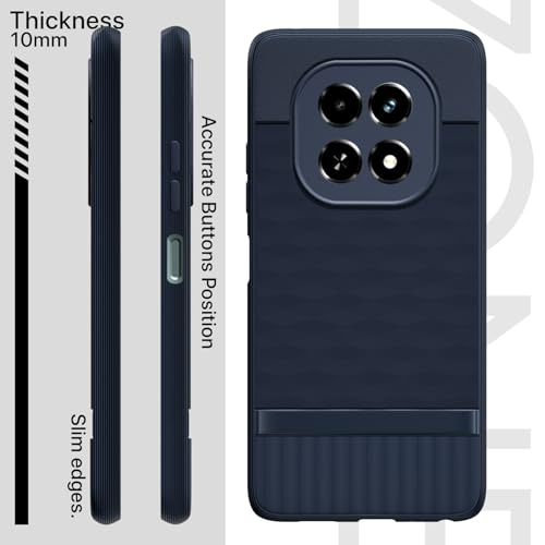Image of Pikkme Back Cover for Realme C63 5G Camera Protection 3D Hexa Cube Design Silicone Protective Bumper Case (Blue)
