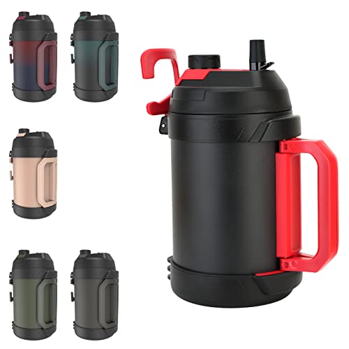 Hydraful Gallon Jug, 128oz Large Insulated Stainless Steel Sports Water Jug, Large Triple Wall Vacuum Insulation Water Bottle-Keeps Cold up to 48 Hrs-Sweat Proof,for Gym, Hiking & Camping