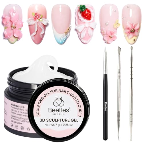 Image of Beetles 3D Gel Nail Art,White 3D Sculpting Gel for Nail Art & Sculpting Pen