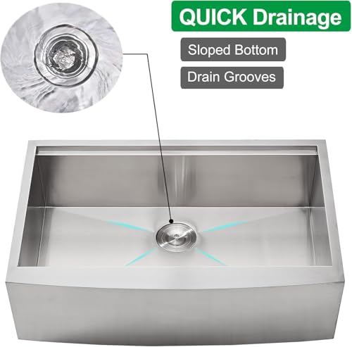 Farmhouse-Sink-33-Inch-33×22-Inch-Apron-Front-Farmhouse-Kitchen-Sink-16-Gauge-Stainless-Steel-Undermount-Ledge-Workstation-Deep-Single-Bowl-Luxury-Rustic-Farm-Sink-with-All-Accessories Farmhouse Sink 33 Inch 33×22 Inch Apron Front Farmhouse Kitchen Sink 16 Gauge Stainless Steel Undermount Ledge Workstation Deep Single Bowl Luxury Rustic Farm Sink with All Accessories
