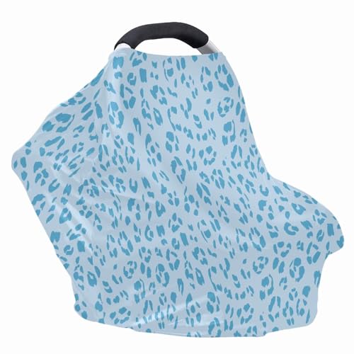 Image of Cheetah Car Seat Cover for Baby Carseat, Baby Infinity Nursing Scarf Breastfeeding Cover Ultra Soft Car Seat Covers Great for Shopping Privacy Breastfeeding
