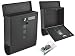 Produktbild Iso Trade Design Mailbox Large, Steel Metal, Outdoor, Front Door Mail Boxes Black 6244