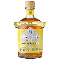 One 50 cl bottle of TAILS Cocktails Whisky Sour Cocktail, Premixed Scotch Whisky Cocktail TAILS Cocktails Whisky Sour Cocktail combines warming Dewar's Scotch Whisky with bright lemon and a touch of sweetness for bar-quality ready to drink cocktails ...