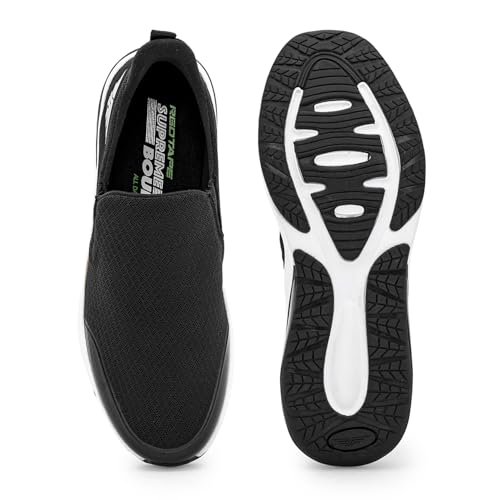 Image of Red Tape Men's Walking Shoes Dark Grey Mesh TPU Round Toe Slipon