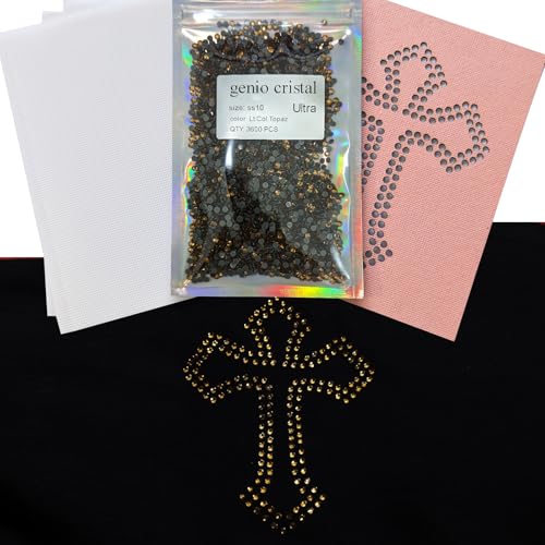 Kit de prensa de calor Western con 3600 diamantes de imitación termoadhesivos SS10 2