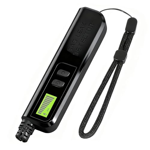 Rilevatore Gas e Monossido di Carbonio, Rilevatore Metano per GPL/Gas Naturale/Carbone, Monitor di Metano e Propano Butano, Portatile con Display LCD (Nero)