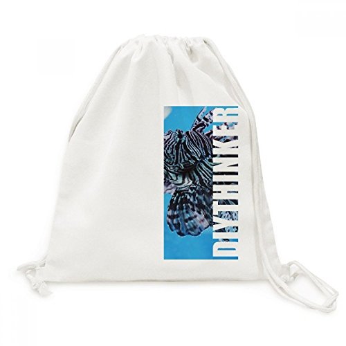 Sac cordon poissons marins en toile sac à dos coulissant ocean voyage
