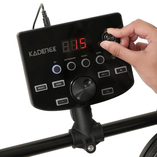 Image of Kadence MD200A Home Series 7-Piece Electric Drum Kit | Bluetooth Audio | USB-MIDI | Preset Kits | Compact Practice & Rehearsal Setup | Black
