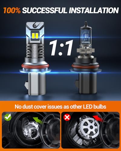 image for SEALIGHT 9004/HB1 Fog Bulbs, 1:1 Mini Size 100,000LM 6000K Cool White 