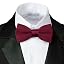 Black Suit Burgundy Bowtie