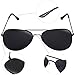 Gejoy 2 Pieces Playing Cosplay Includes Earpiece Earplugs Acoustic Tube Headset and Sunglasses (Black Glasses Frame)
