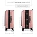 TRAVELARIM 20 Inch Carry On Luggage 22x14x9 Airline Approved, Carry On Suitcase with Wheels, Hard-shell Carry-on Luggage, Durable Luggage Carry-On, Pink Small Suitcase with Cosmetic Case