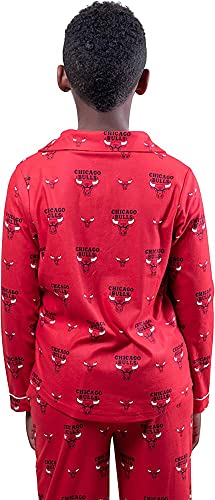 Image of Ultra Game Youth NBA Official 2-Piece Super Soft Button Down Pajamas Set