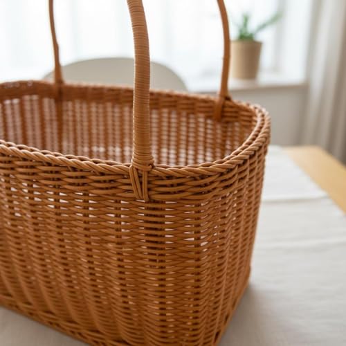 Cesta de mimbre para almacenamiento que elimina el desorden en armarios y zonas de exterior 3