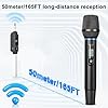 Depusheng S2 Wireless Microphone Dynamic Handheld Microphones Karaoke Microphone Mic with Rechargeable Receiver for Wedding Party Church Club (UK-S2-2) #4