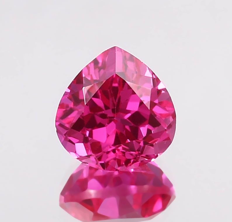 Saphir rose naturel en poire 8x8mm pour haute joaillerie unique DIY - 4