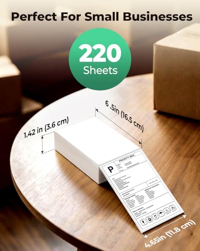 Image of SVANTTO 4x6 Thermal Label Printer+220 Pcs 4x6 Thermal Labels
