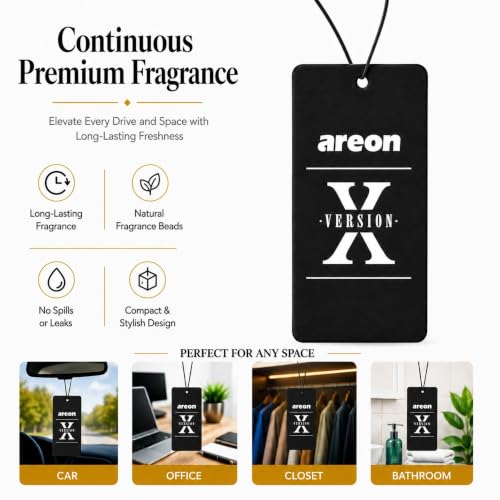 Image of AREON X Version Vanilla Paper Hanging Car Air Freshener - Pack of 12