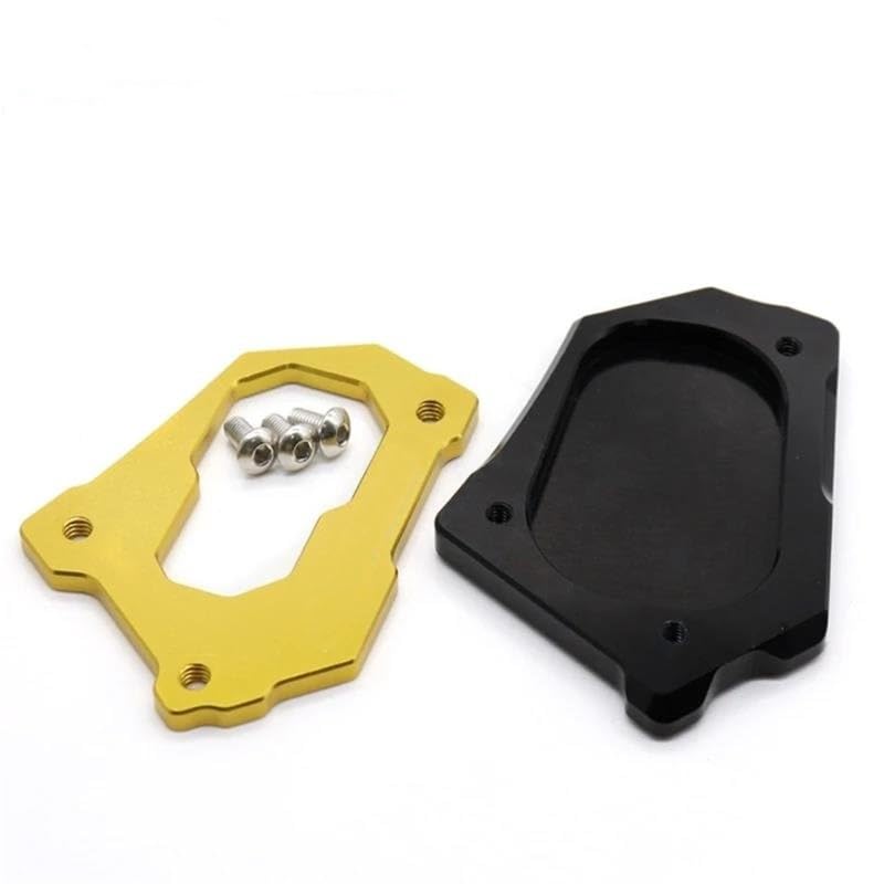 Extension béquille latérale moto jaune R1250GS pour éviter les chutes sur sol meuble - 3