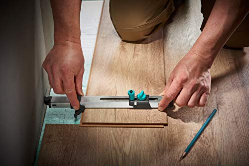 wolfcraft Geling Set Laminat- und Designboden einpassen I 6976000 I Komplettset aus Universalwinkel, Konturenlehre und Laminat-Einpasser I Set zum Einpassen von Böden